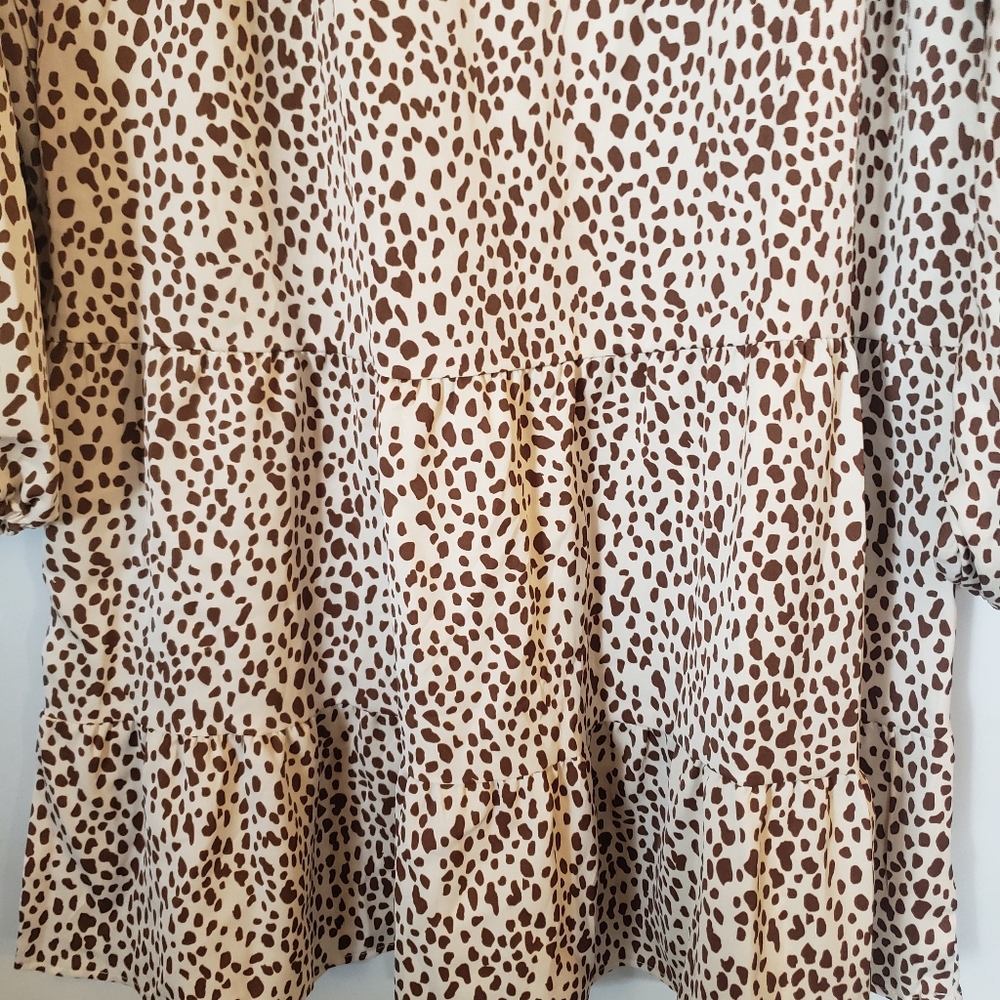Printed Ruffle Hem Mini Dress - Picture 8 of 8